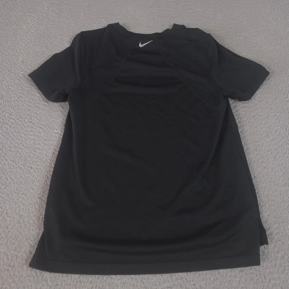 Nike Top Womens Small Dri-FIT Miler Short-Sleeve Mesh Running T-Shirt Workout